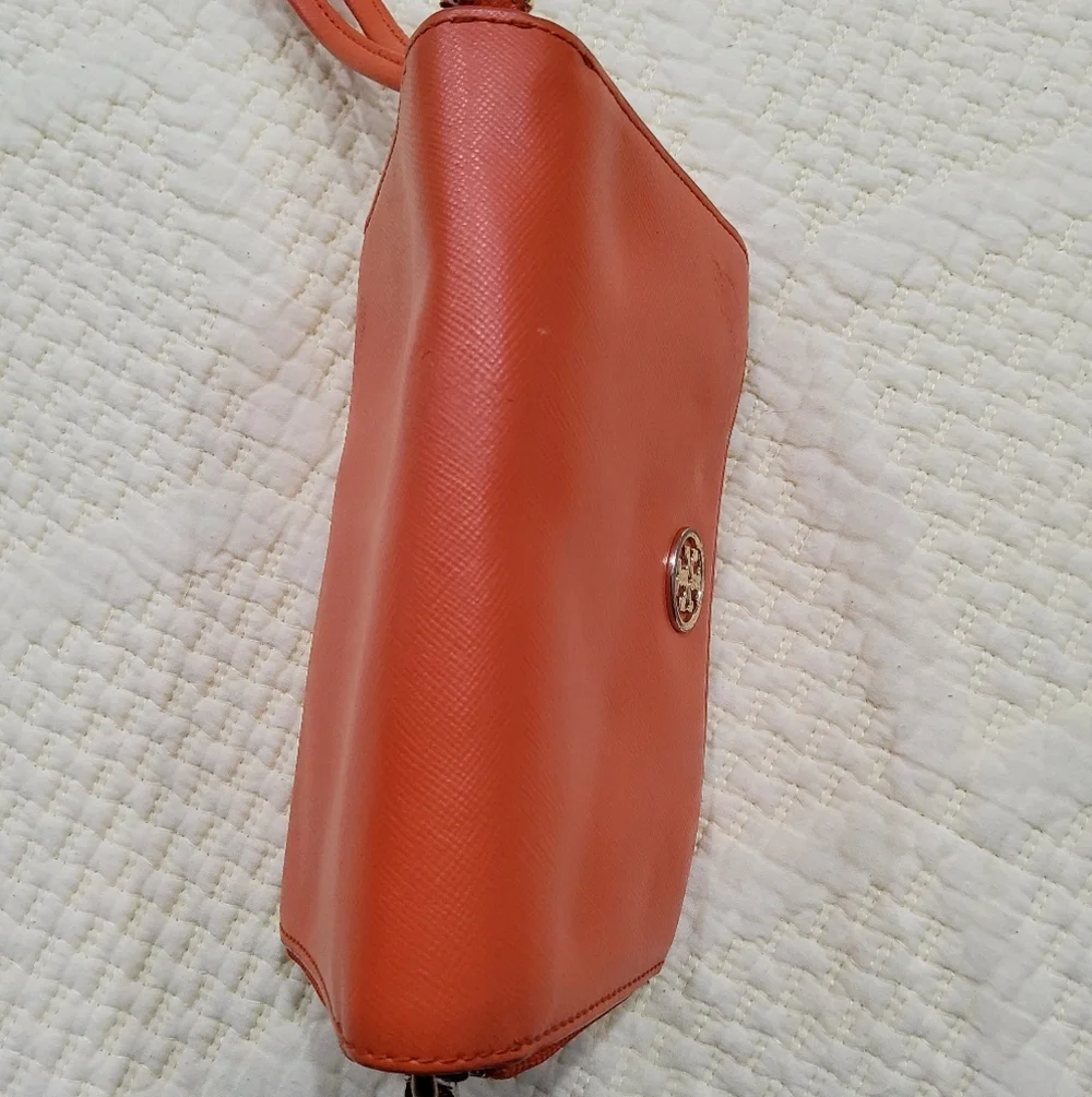 Tory Burch Orange Small Wristlet